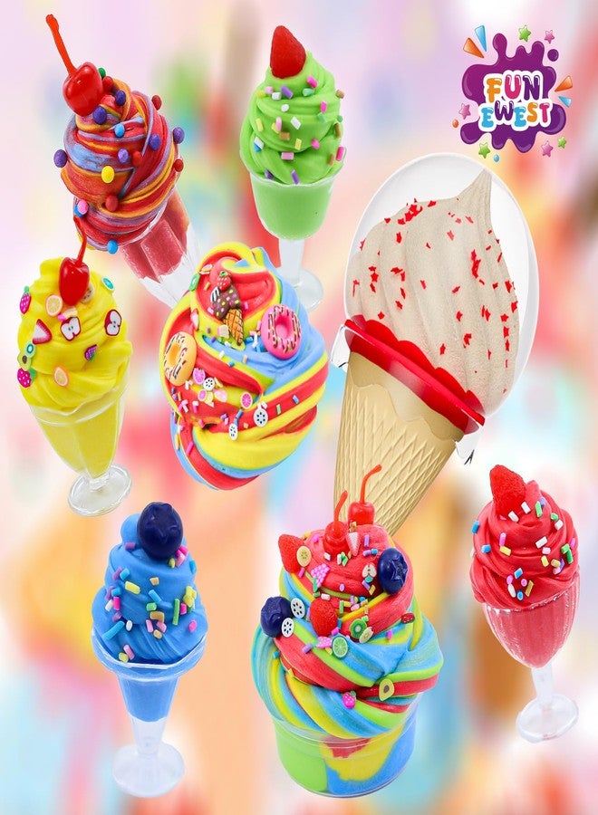 Funewest Slime Kit for Girls Ages 8-12 Mini Fluffy Butter Slime Making Kit Ice Cream Slime for Kids DIY Craft Kits with 30+ Piece Birthday Gifts - Image 2